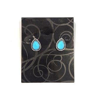 Blue turquoise earrings